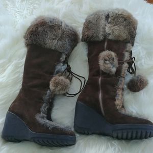 Coach Suede/Rabbit boot